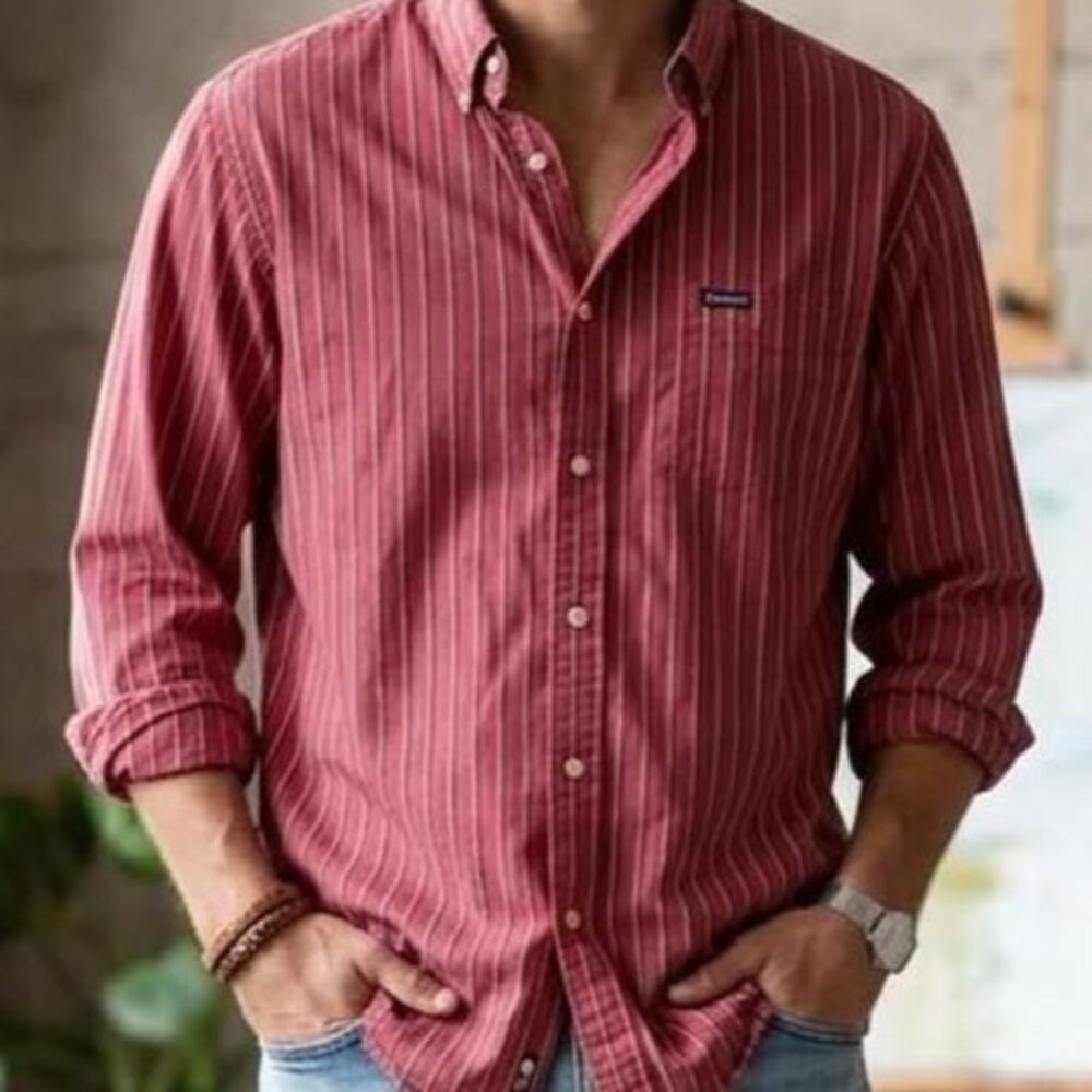 Chaps Striped Button Down Shirt  Size XXLStreetwear techware